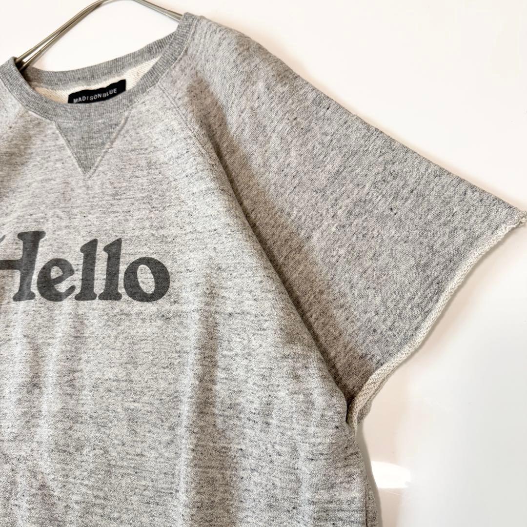 マディソンブルー　HELLO SWEAT S　半袖　スウェット　グレー　00