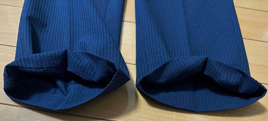 美品 ジャーナルスタンダード シアサッカー セットアップ L ネイビー 春夏