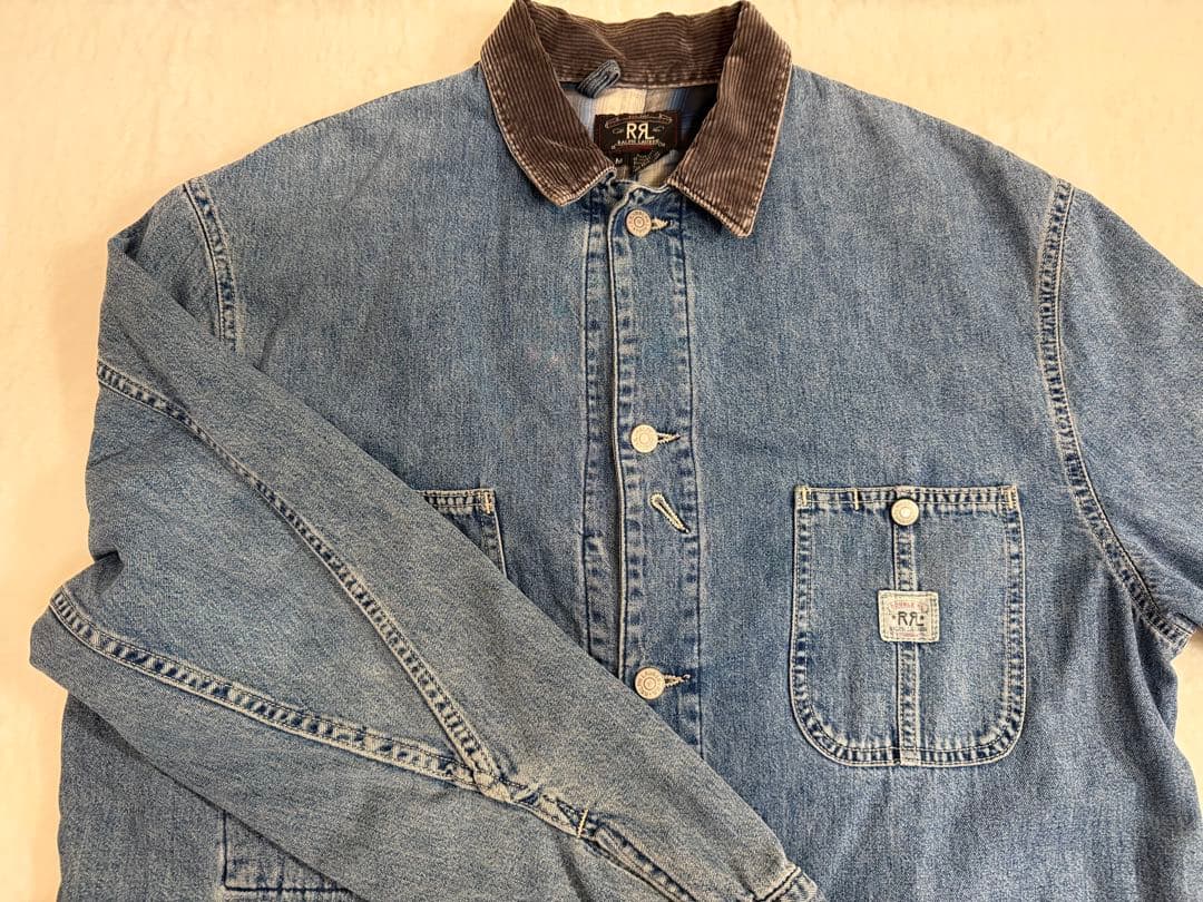 RRL ダブルアールエル カバーオール M コーデュロイ襟 三つ星タグ90年代