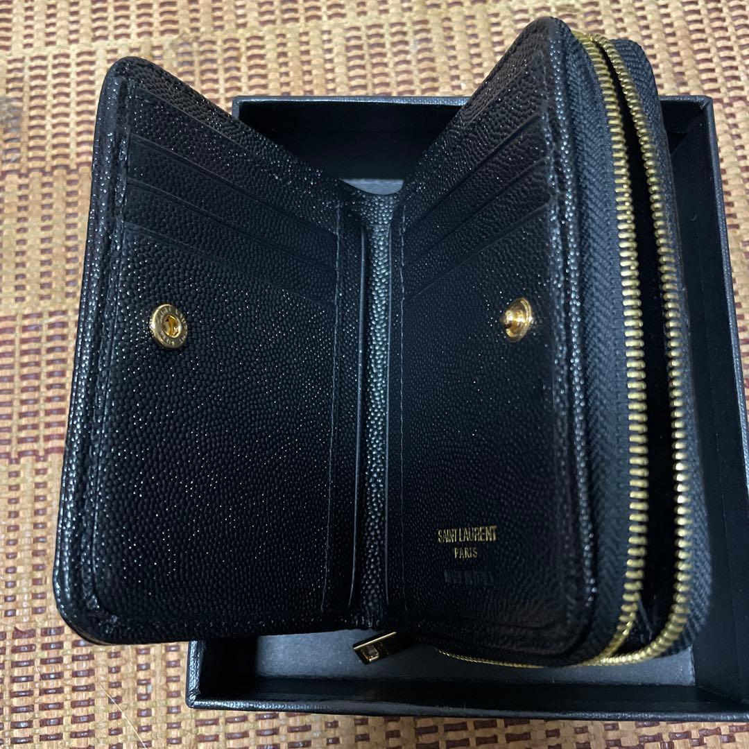 YSL ブラック 二つ折り財布