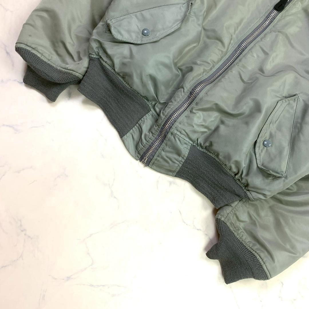希少カラー★ 90s USA製 ALPHA MA-1 シルバー XL　E115