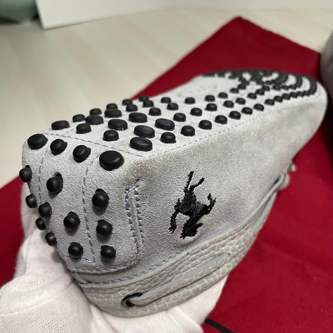 美品☆トッズ☆ゴンミーニ☆ドライビングシューズ☆グレー☆本革☆フェラーリ仕様