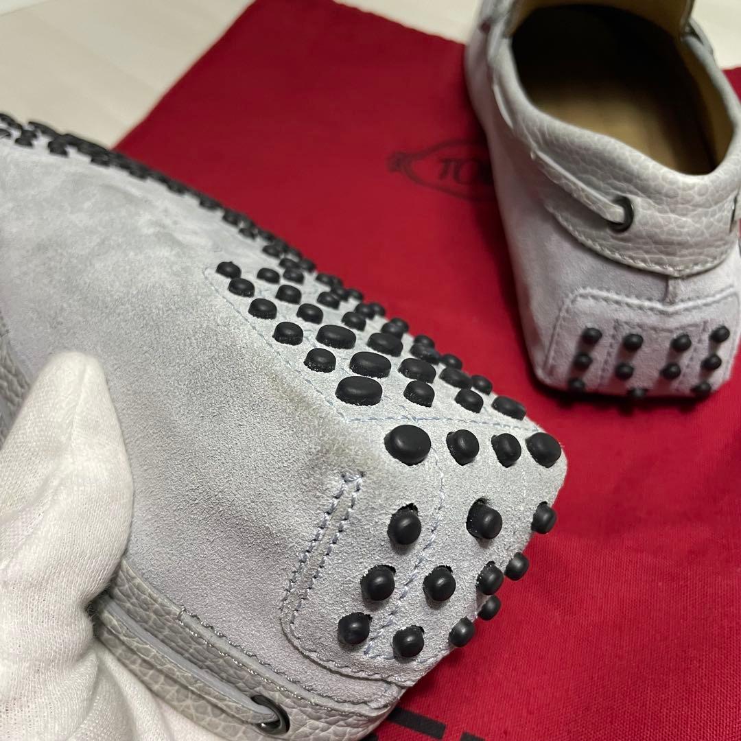 美品☆トッズ☆ゴンミーニ☆ドライビングシューズ☆グレー☆本革☆フェラーリ仕様