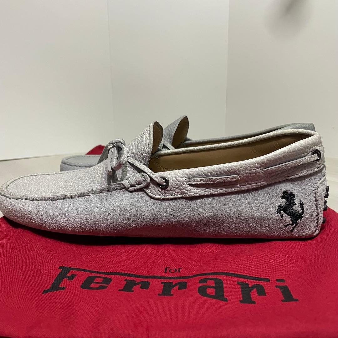 美品☆トッズ☆ゴンミーニ☆ドライビングシューズ☆グレー☆本革☆フェラーリ仕様