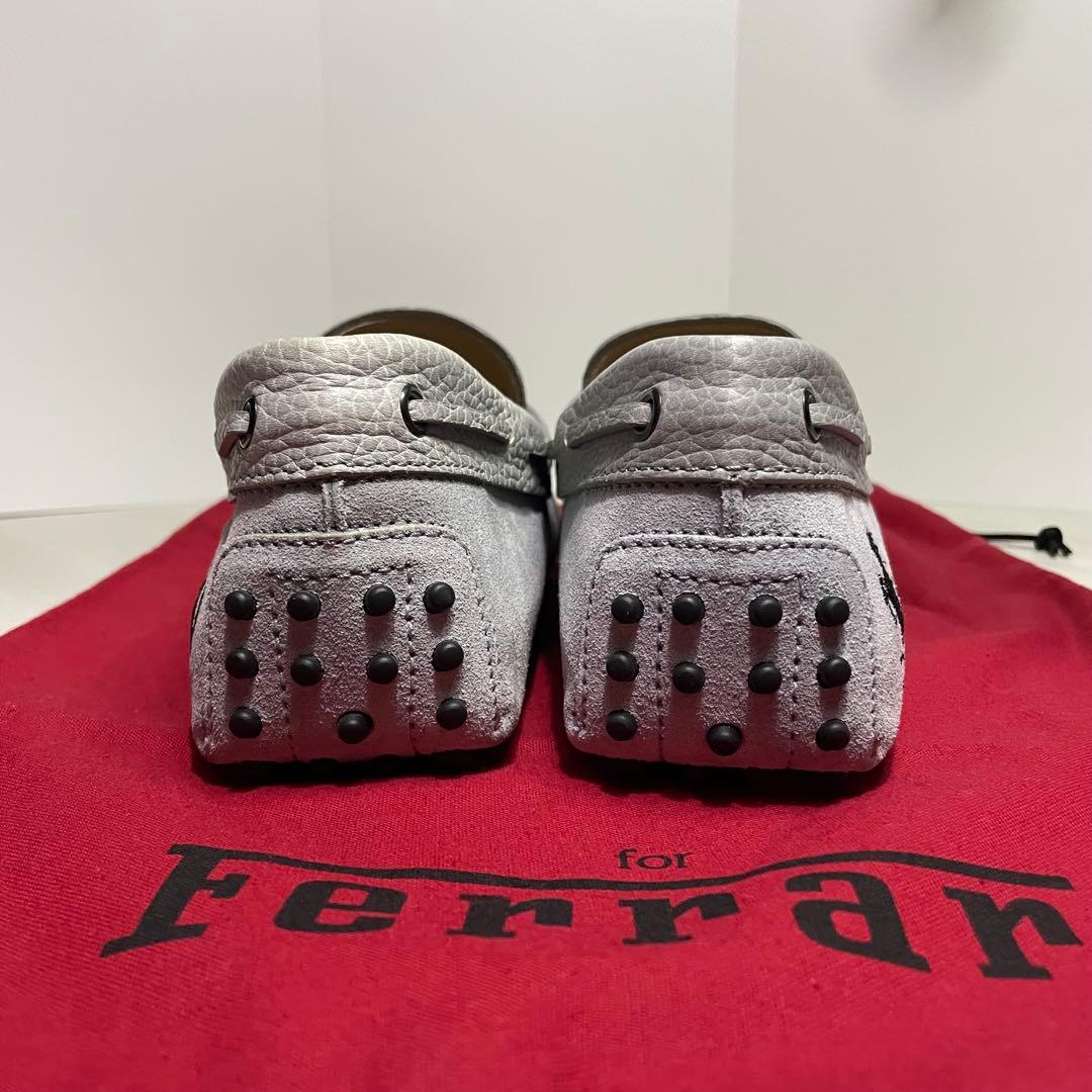 美品☆トッズ☆ゴンミーニ☆ドライビングシューズ☆グレー☆本革☆フェラーリ仕様