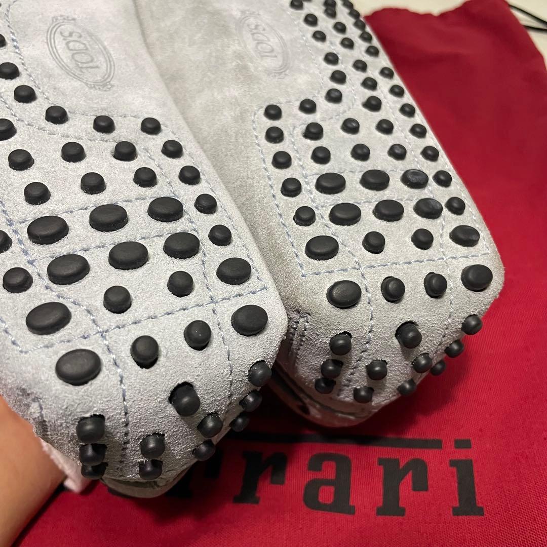 美品☆トッズ☆ゴンミーニ☆ドライビングシューズ☆グレー☆本革☆フェラーリ仕様
