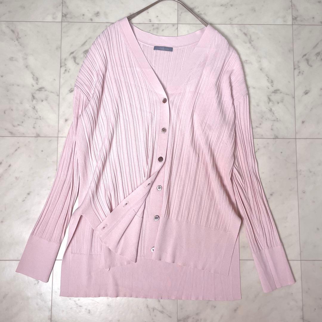 【未使用級】セオリーリュクス 24SS LEVI カーディガン 洗える Mピンク