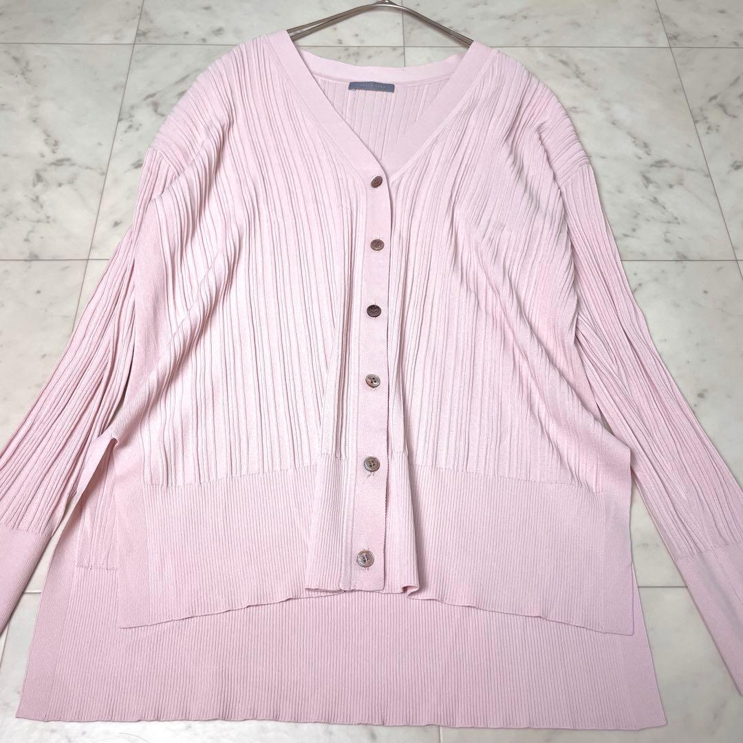 【未使用級】セオリーリュクス 24SS LEVI カーディガン 洗える Mピンク