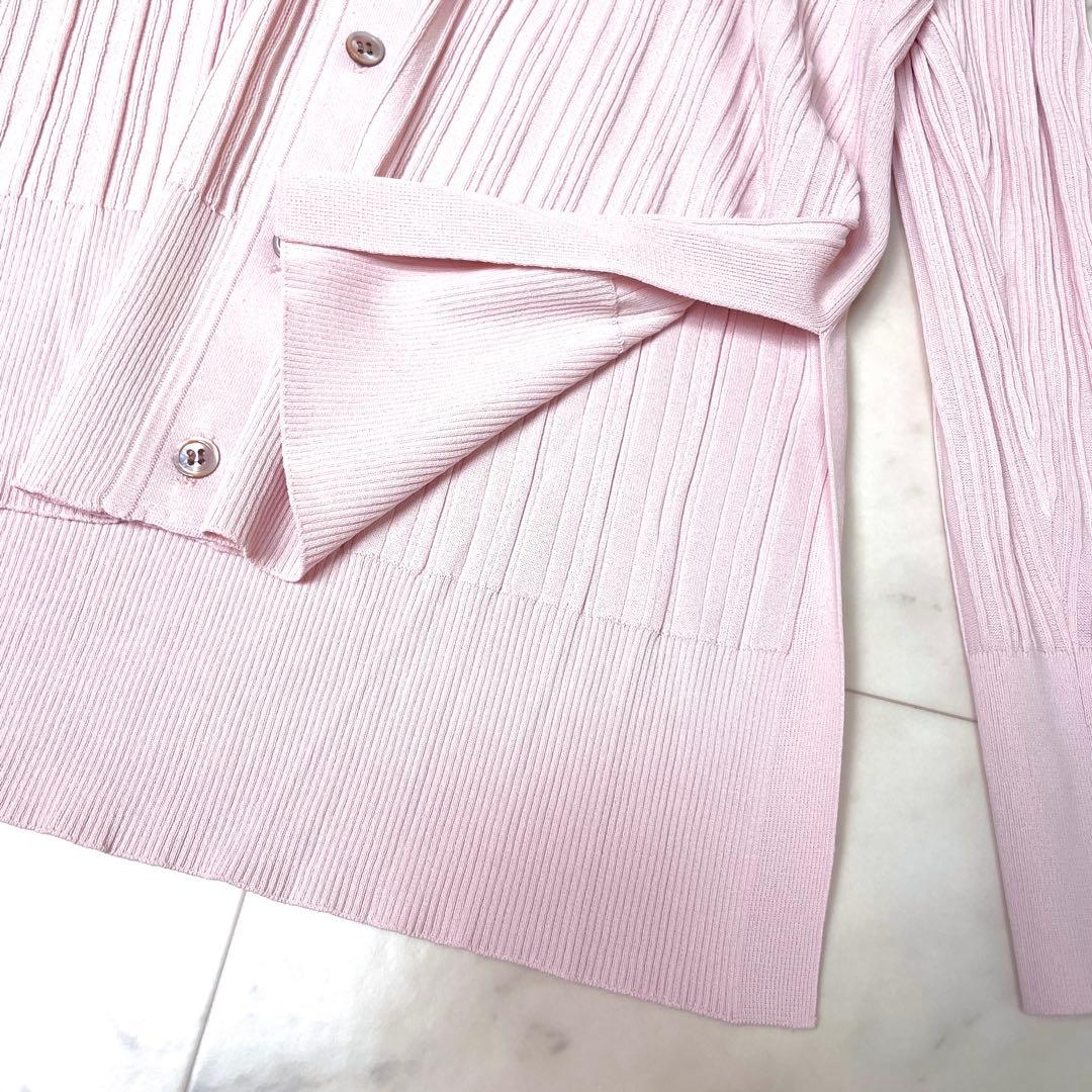 【未使用級】セオリーリュクス 24SS LEVI カーディガン 洗える Mピンク