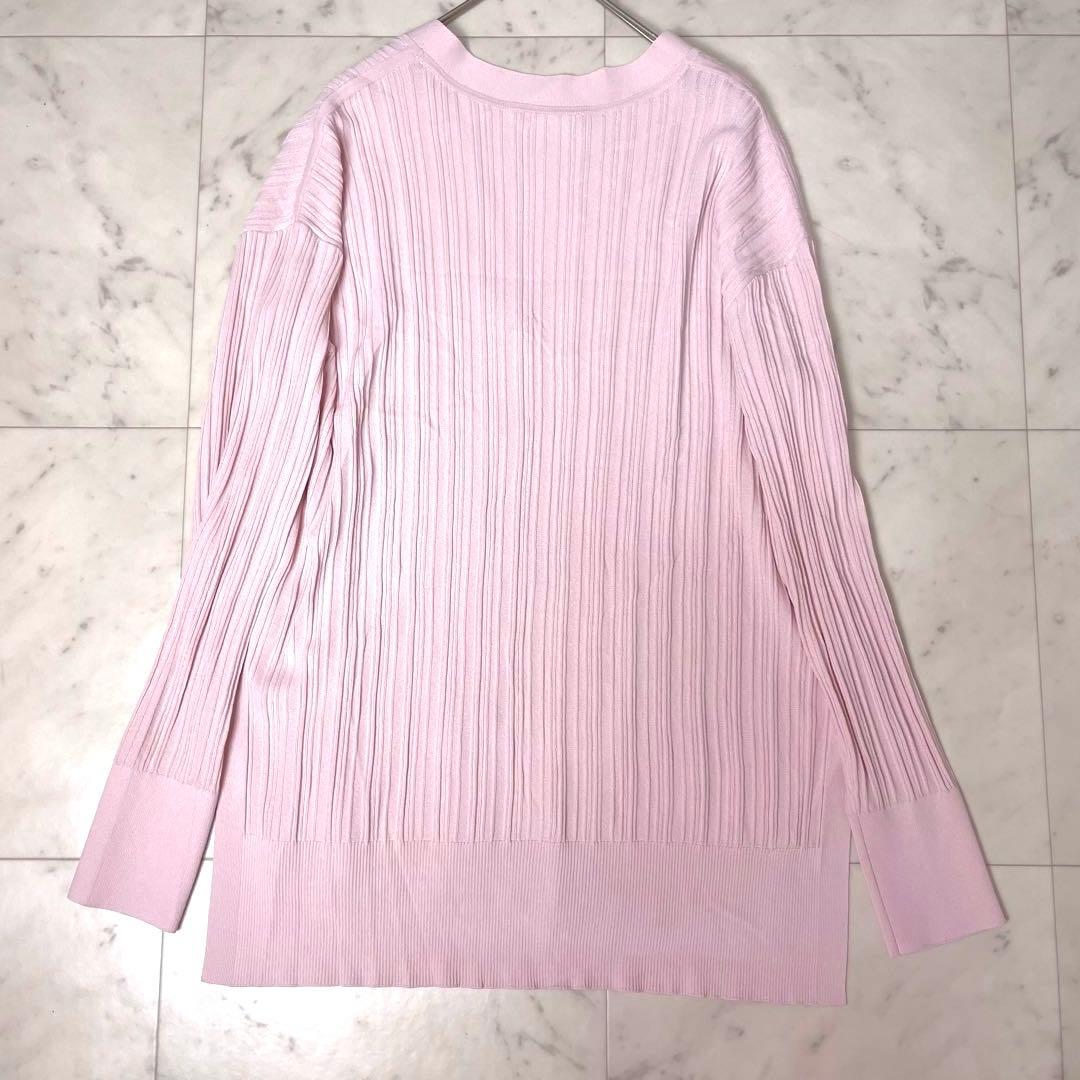 【未使用級】セオリーリュクス 24SS LEVI カーディガン 洗える Mピンク