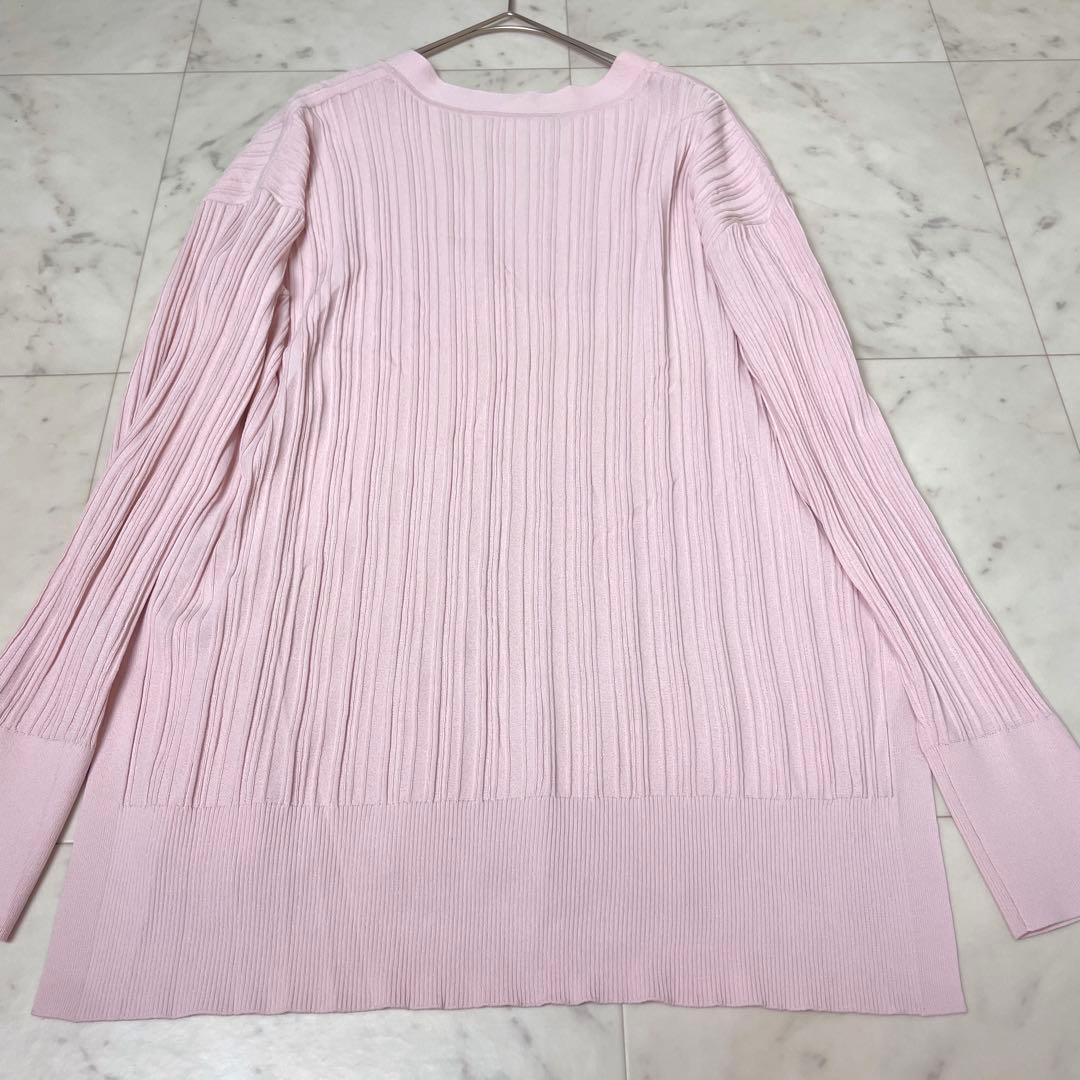 【未使用級】セオリーリュクス 24SS LEVI カーディガン 洗える Mピンク