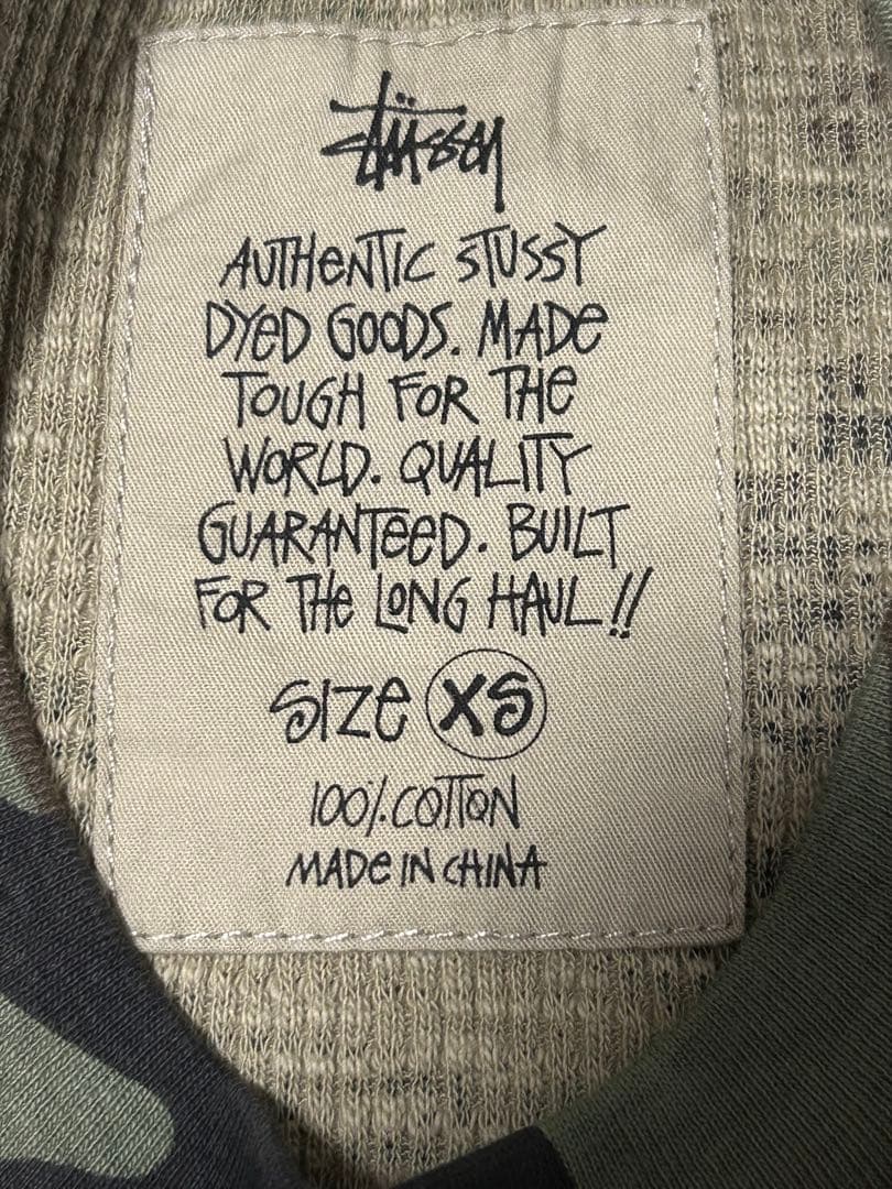 STUSSY PIGMENT DYED SS THERMAL カモ柄・迷彩
