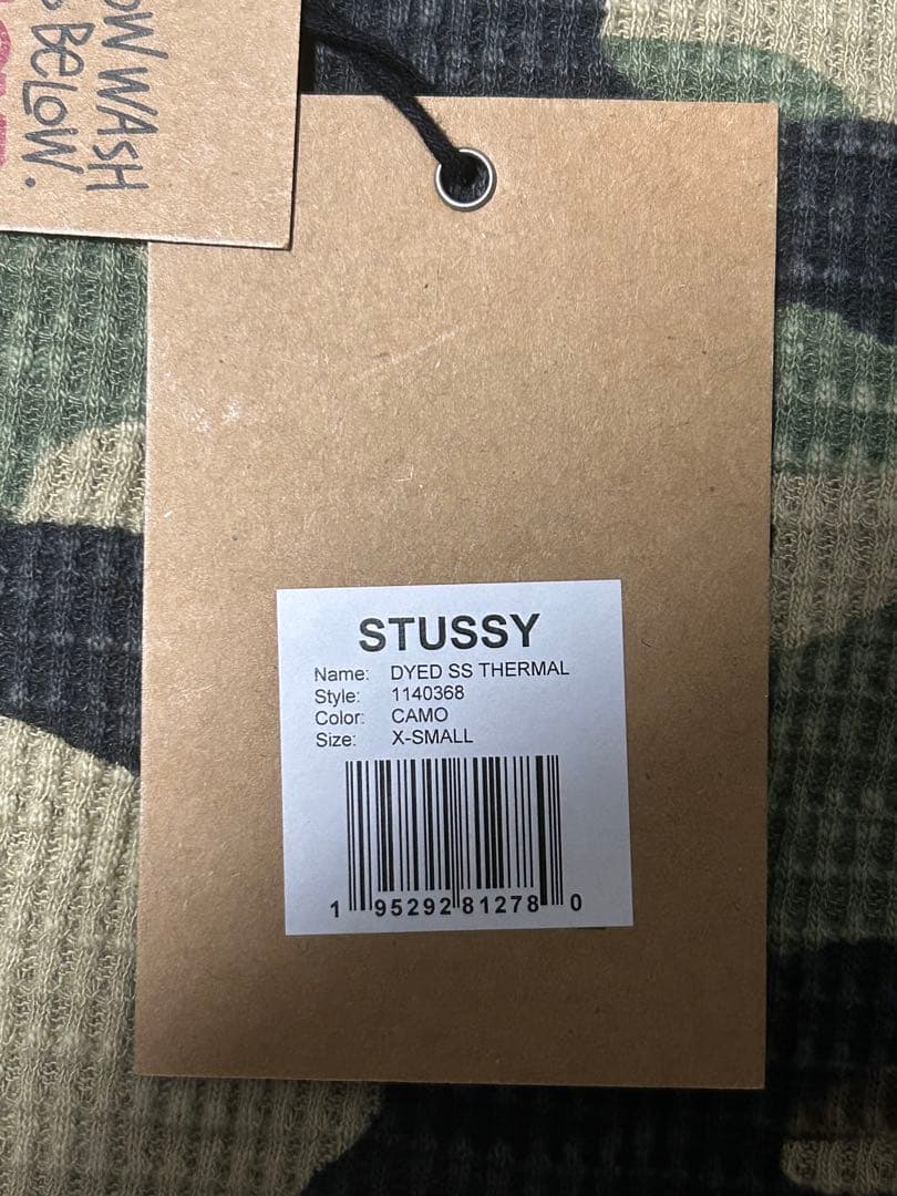 STUSSY PIGMENT DYED SS THERMAL カモ柄・迷彩
