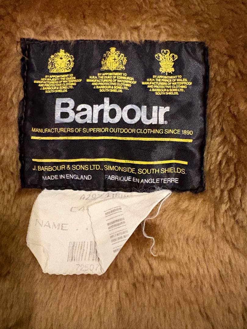 【希少】Barbour バブアー ファーライナー ベスト A297ブラウンC44