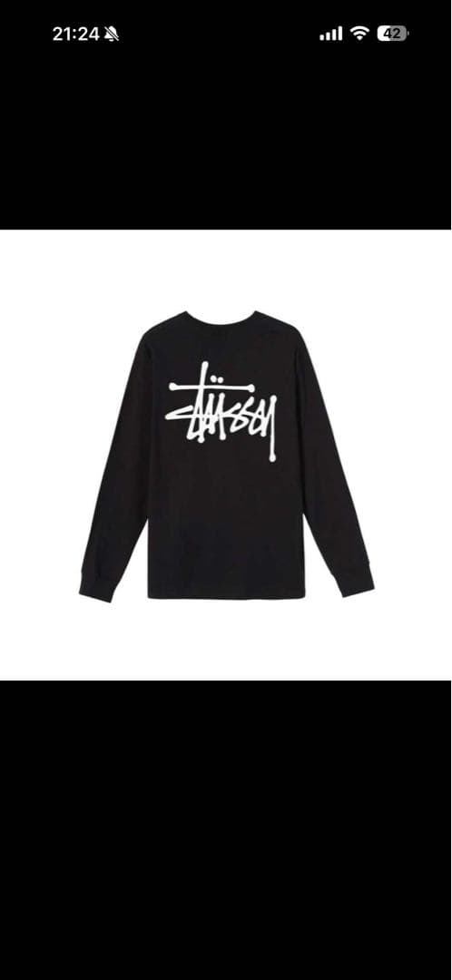いち　限界値　新品　ステューシー ロンT 黒白