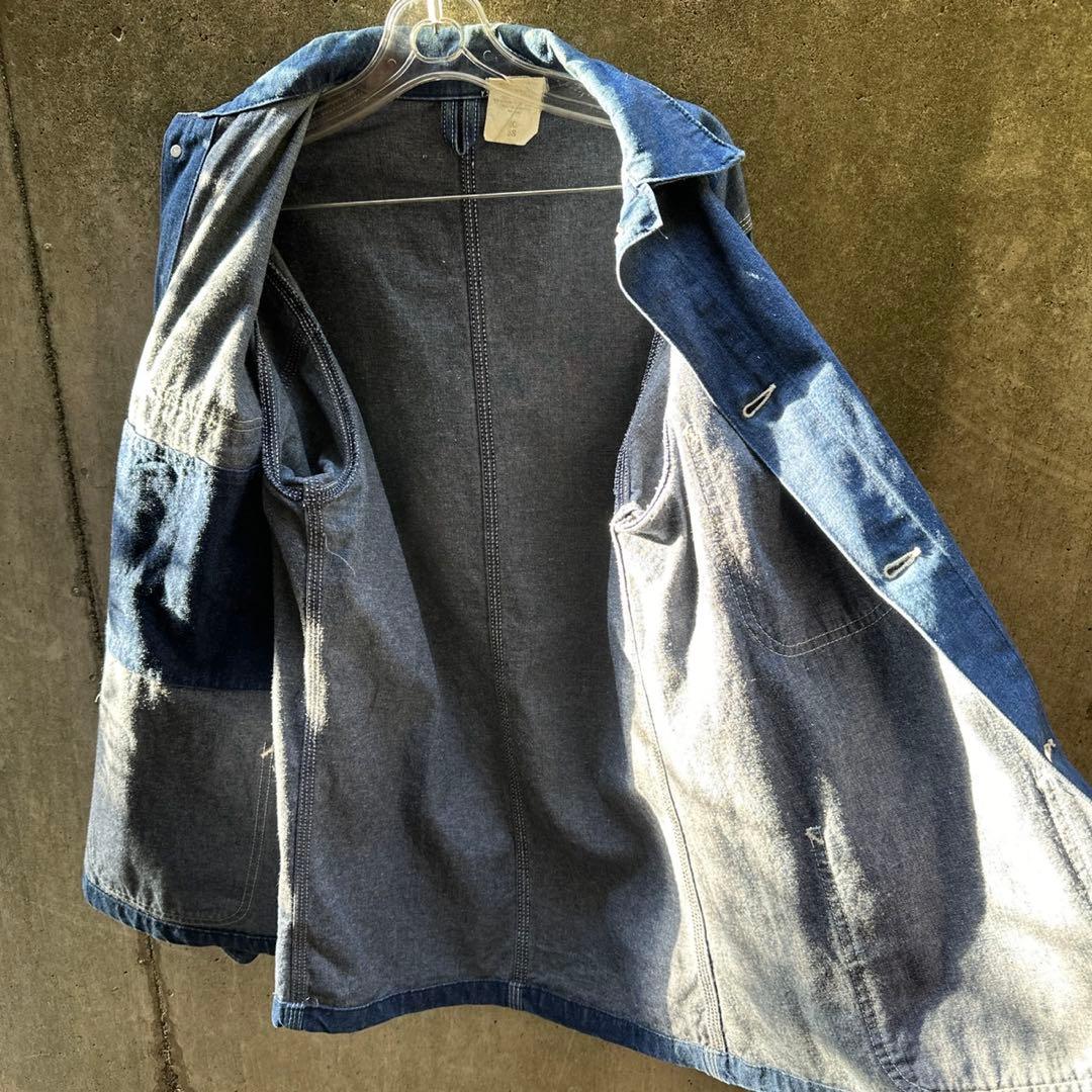 【USA製】carhartt デニム チョアコート 星タグ 8C 38