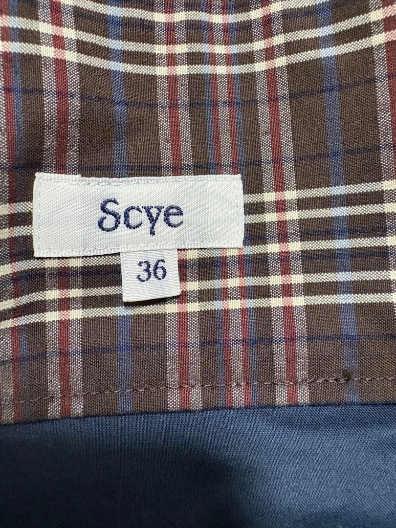 Drawer × Scye ブラウンチェックマキシスカート ドォロワーサイ 36