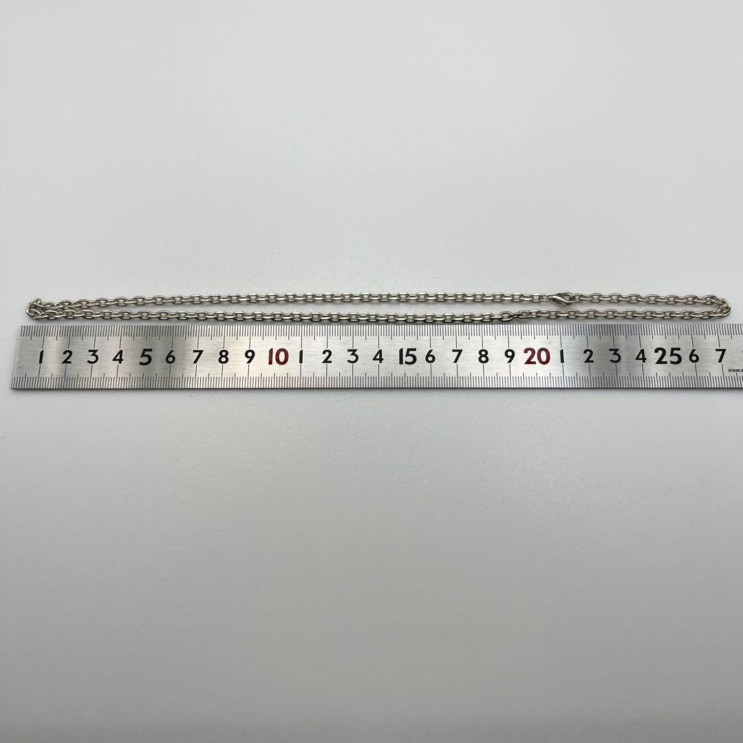 シルバー925 4面カットあずきチェーン 55cm 4mm 細 太 角 小豆