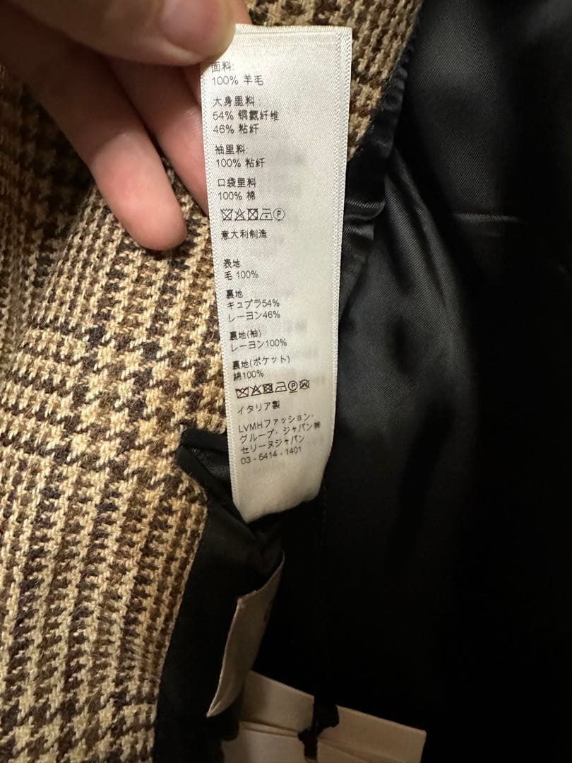 CELINE プリンスオブウェールズ ブレザー 44 エディ ジャケット