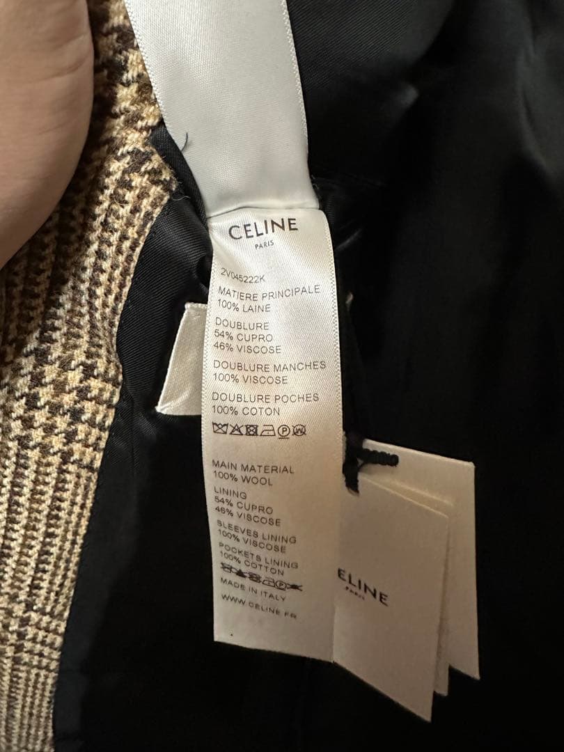 CELINE プリンスオブウェールズ ブレザー 44 エディ ジャケット