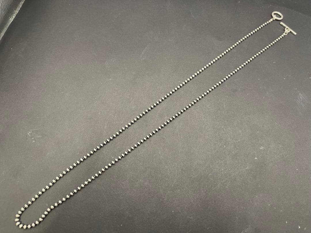 シルバー925製　ボールチェーンネックレス トグル式　約62cm
