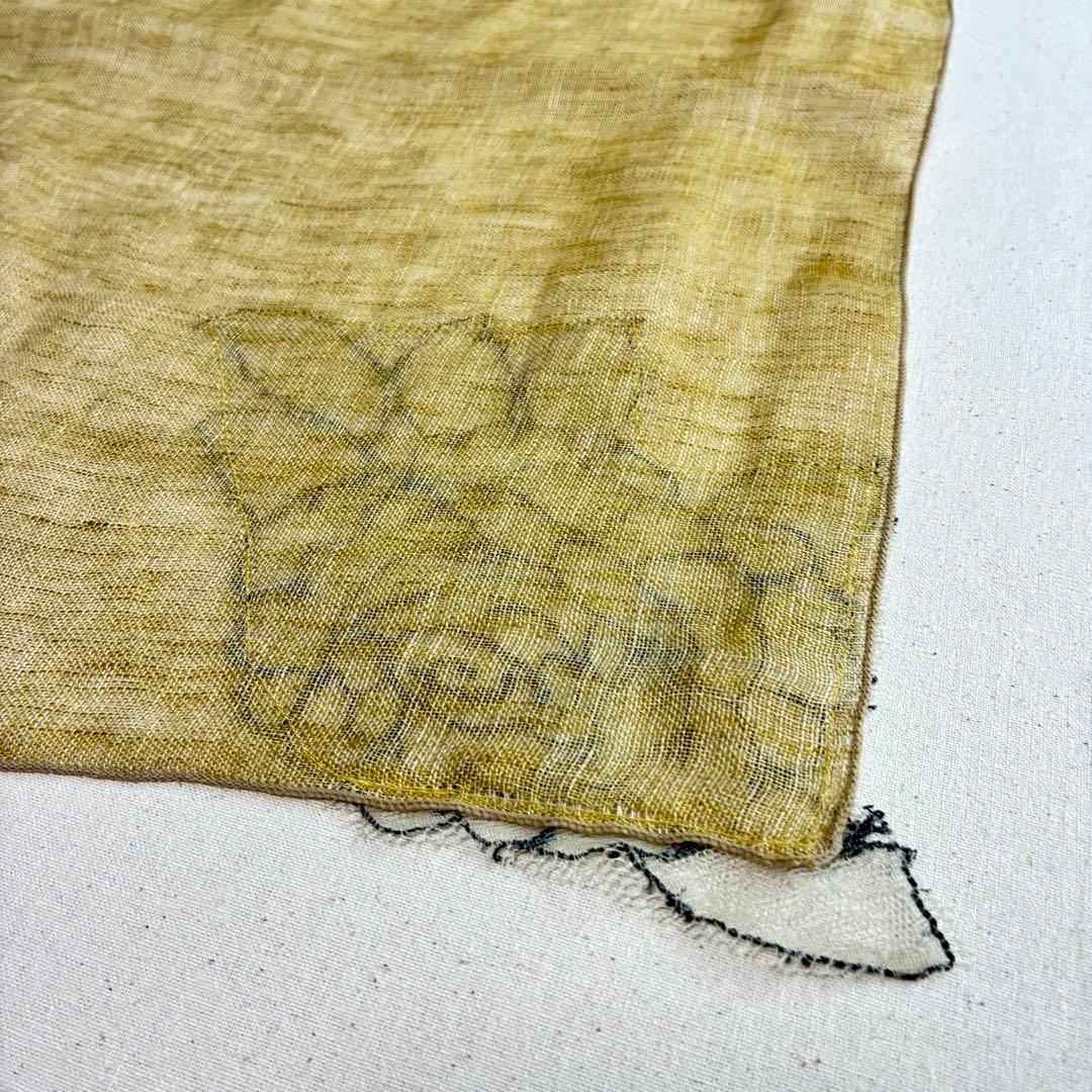 1-18.美品 Fil D'araignee リネンストール　フラワーレース