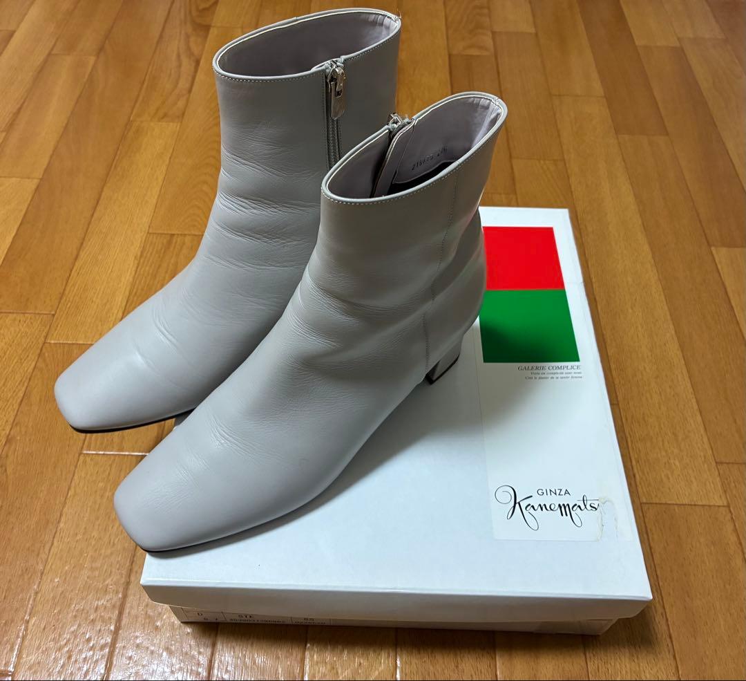 銀座かねまつ⭐︎ 晴雨兼用ショートブーツ⭐︎24.5cm