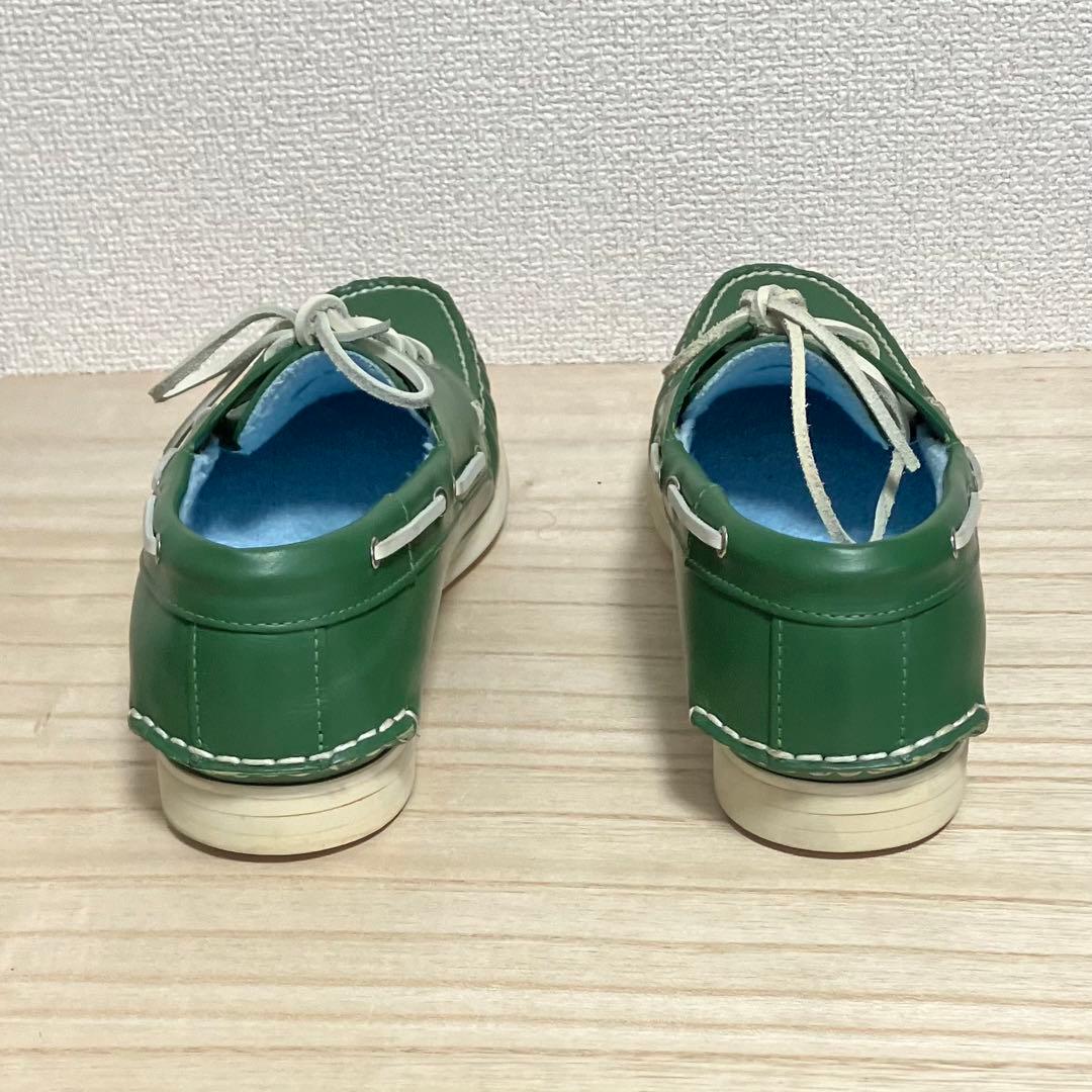 希少 極美品 三陽山長 デッキシューズ ダークグリーン 25.5cm
