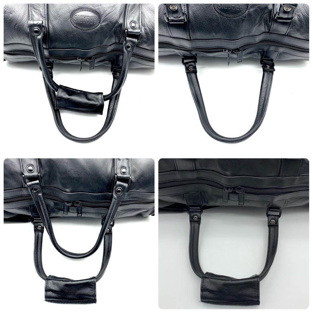 【美品】ARGADIS レザー ボストンバッグ 2WAY 大容量 ブラック