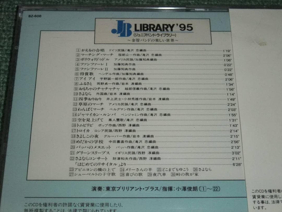 ★未開封CD【ジュニアバンド・ライブラリー'95/演奏:東京ブリリアント】