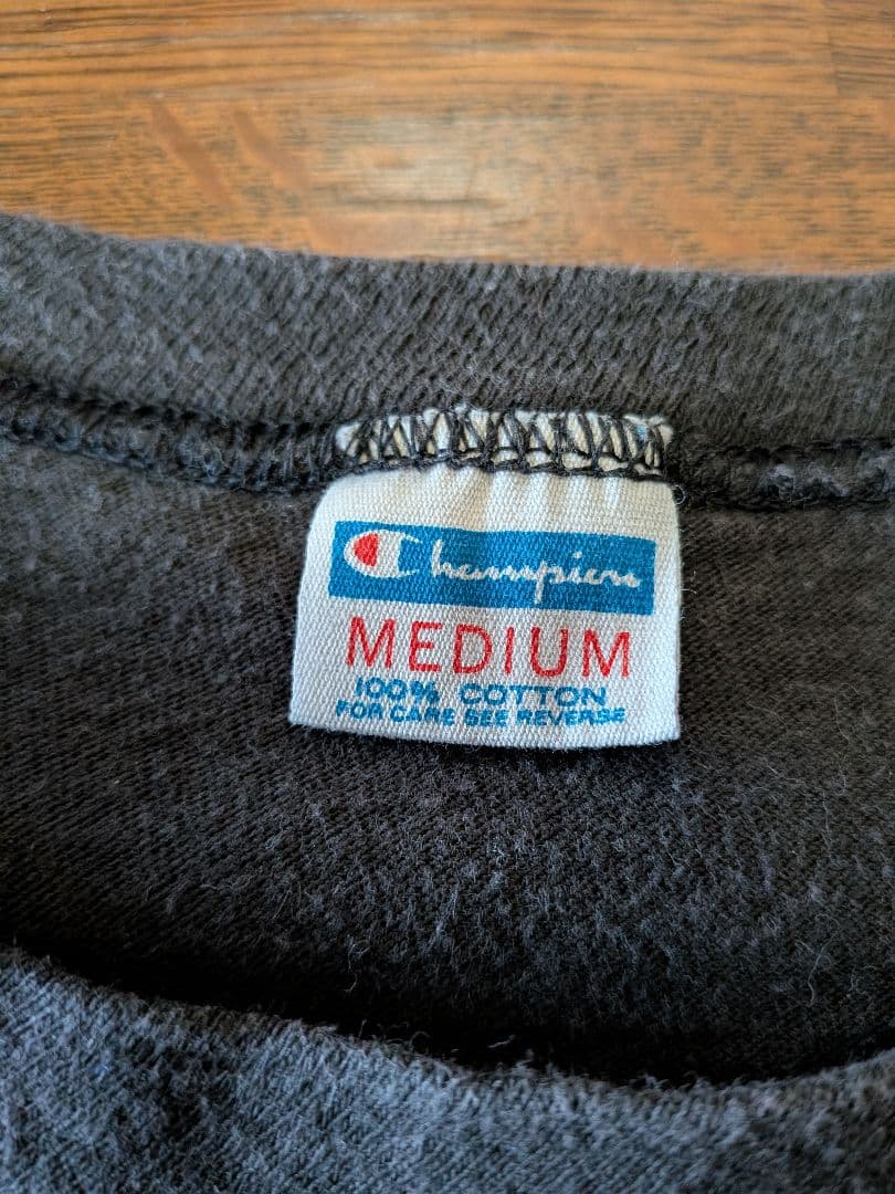 70s バータグ チャンピオン Tシャツ 5段プリント 黒 Mサイズ USA製
