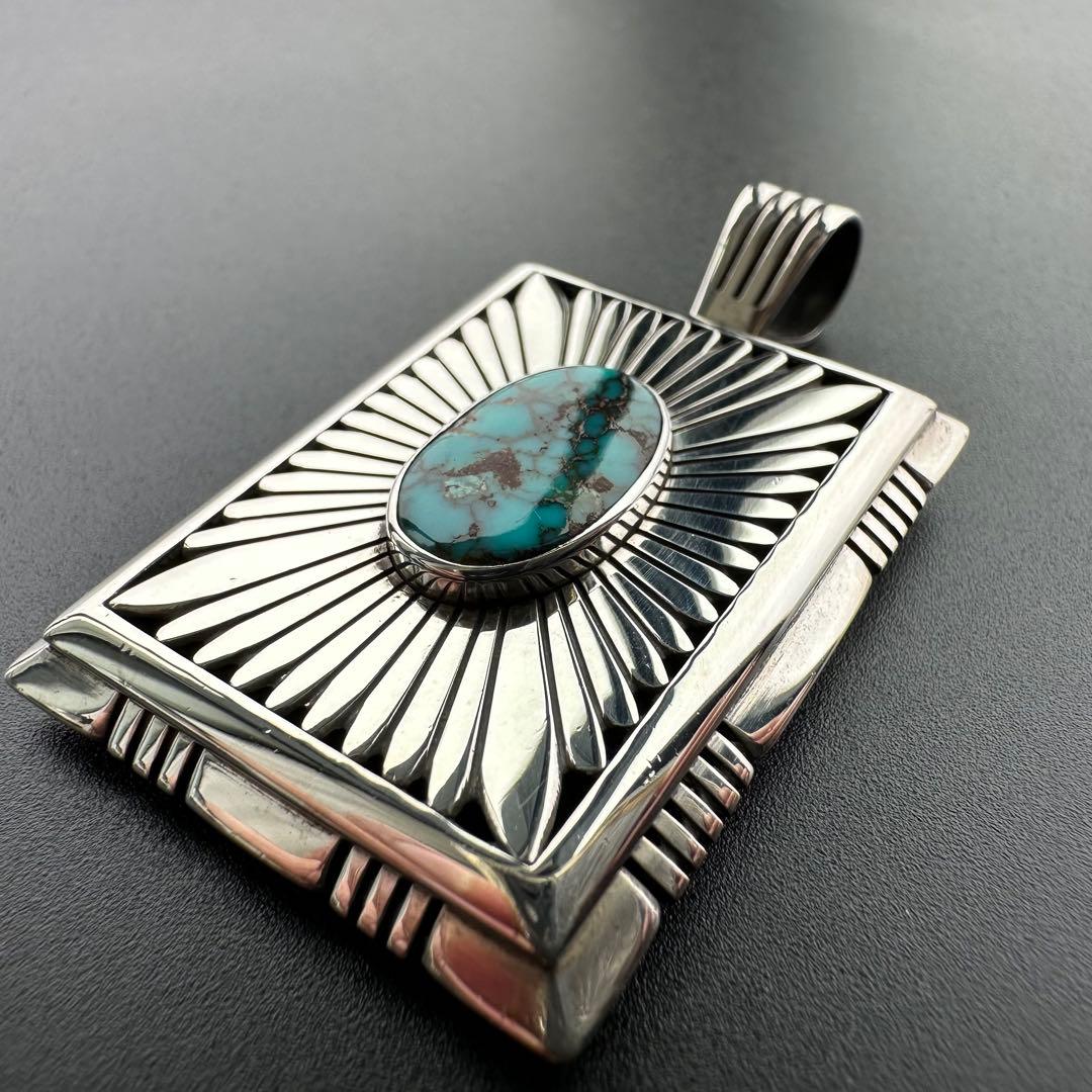 【美品】Navajo Howard Nelson ビズビーターコイズ　ペンダント