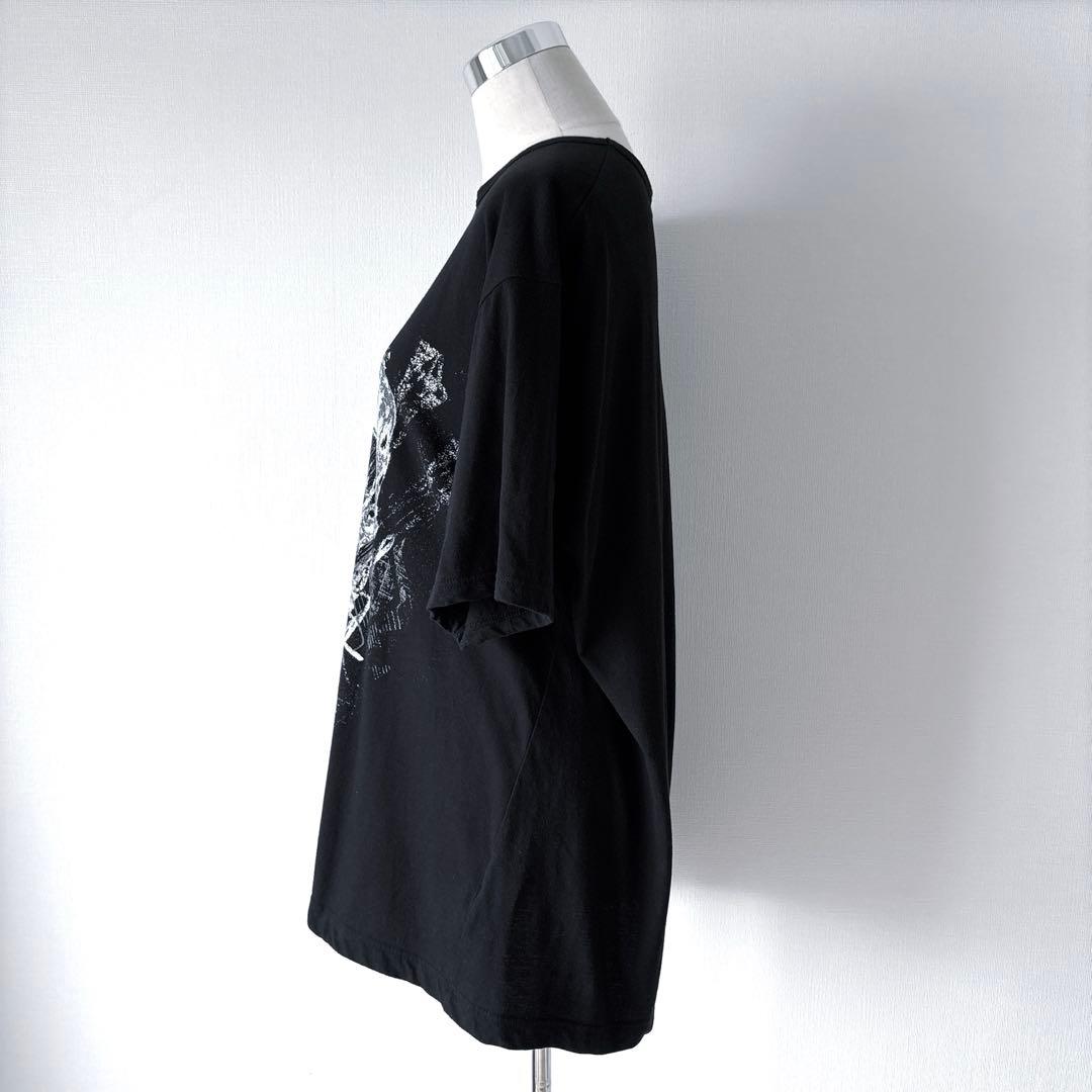 YohjiYamamoto 23ss スカルローズTシャツ 髑髏&薔薇&有刺鉄線