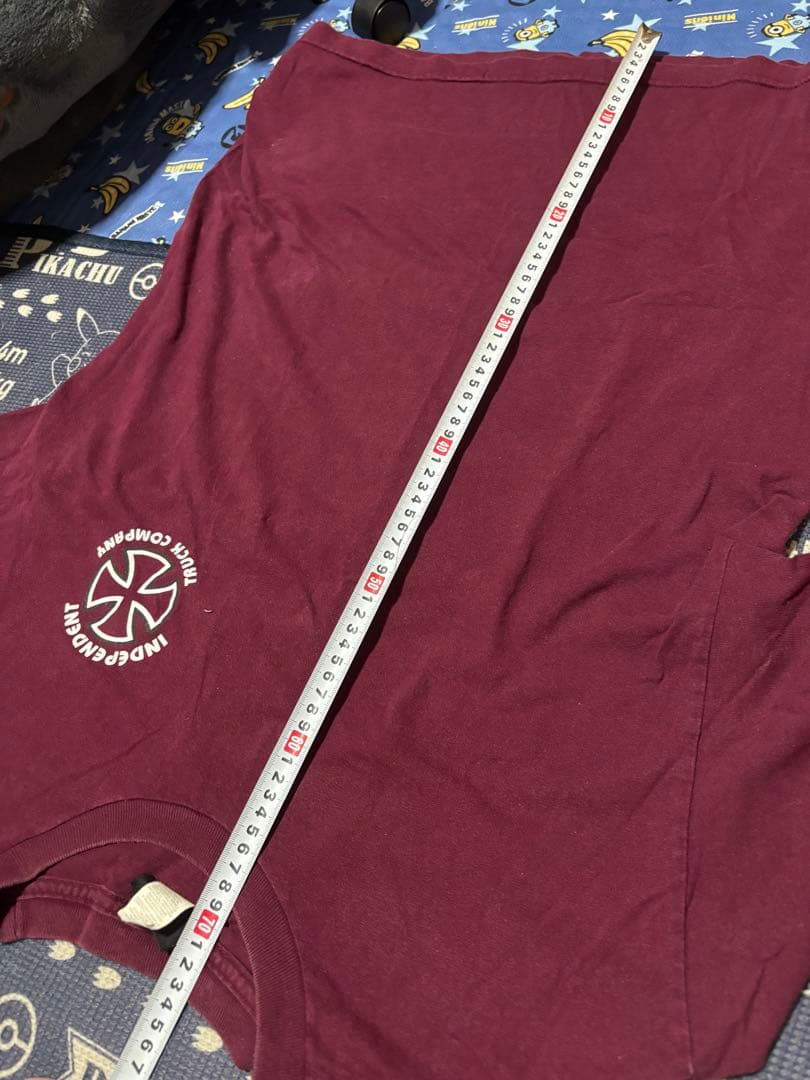 B*す様 INDEPENDENT バーガンディ Tシャツ L 古着