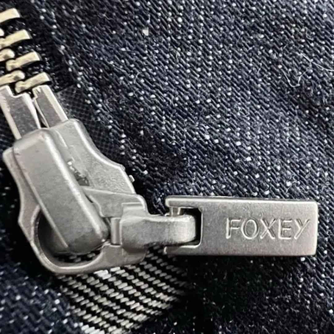 美品　フォクシーニューヨーク　デニムワンピース　ダブルジップ　38 ダブルジップ