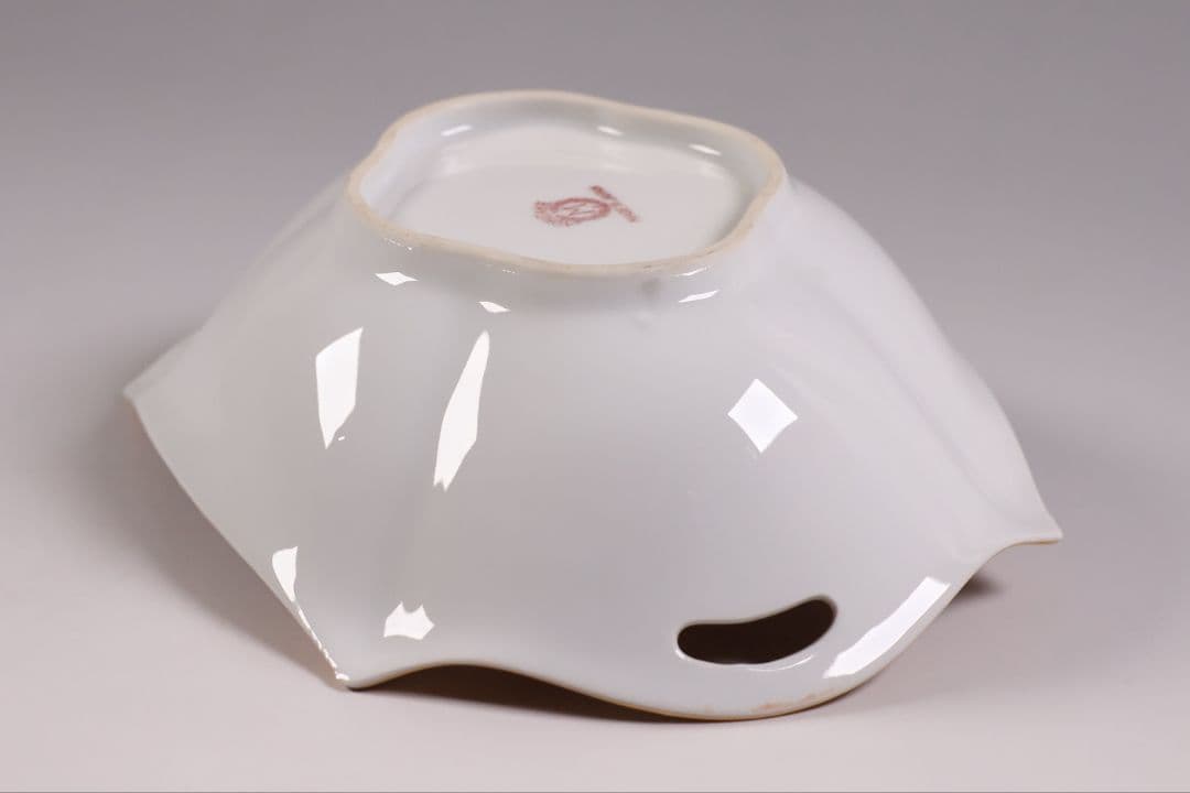【CM295】オールドノリタケ 草花 ラスター彩 皿 小鉢 耳付 日本 陶磁器