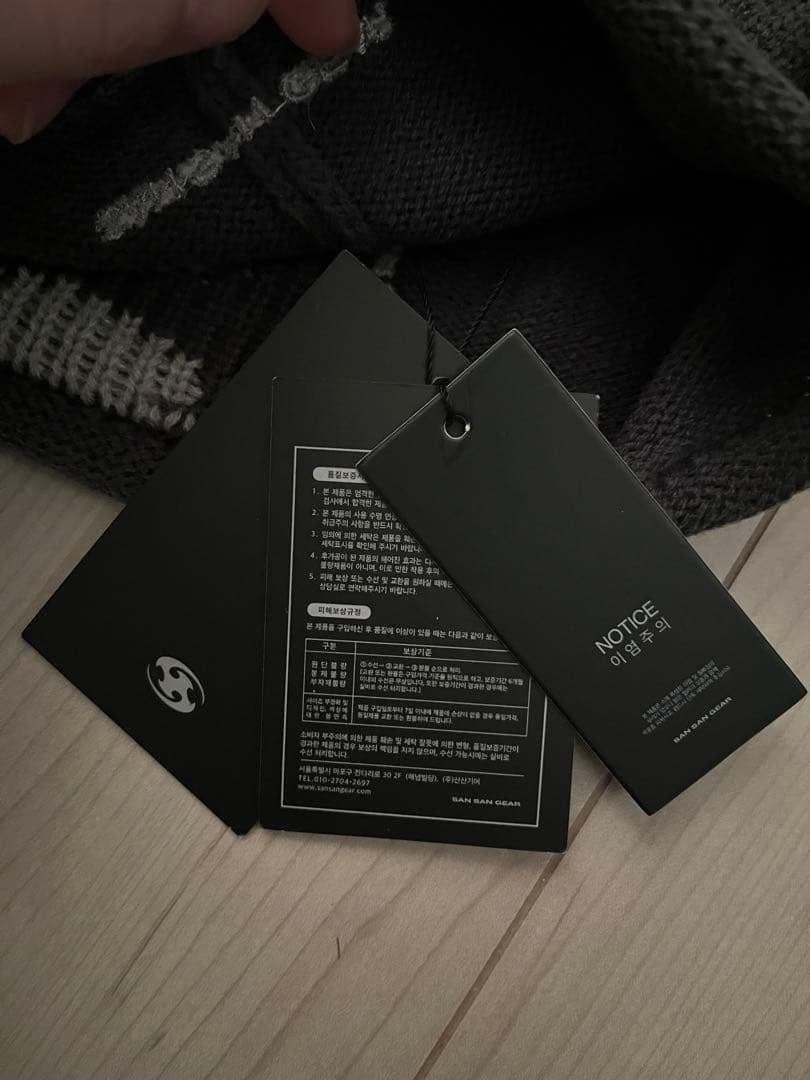 帽子 sansangear 24SS LOGO BEANIE [CHARCOAL]