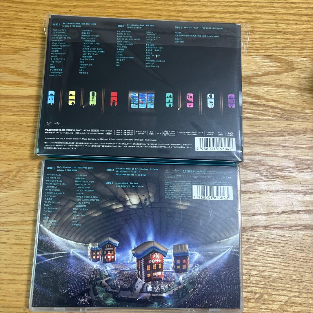 timelesz We're FAM DOME 2025初回限定盤＋通常盤