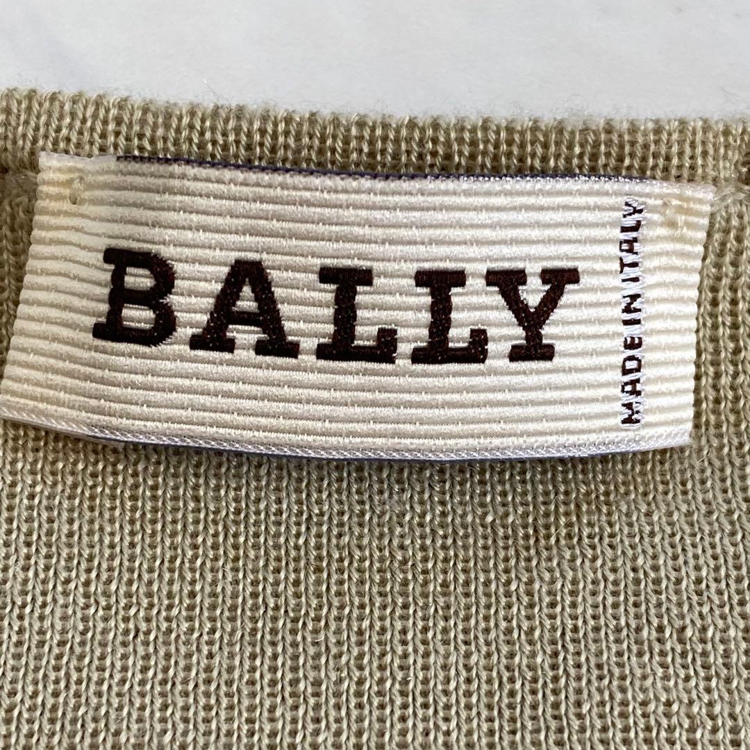 美品★BALLY バリー 長袖カーディガン カシミヤ シルク混 ベージュ3L相当