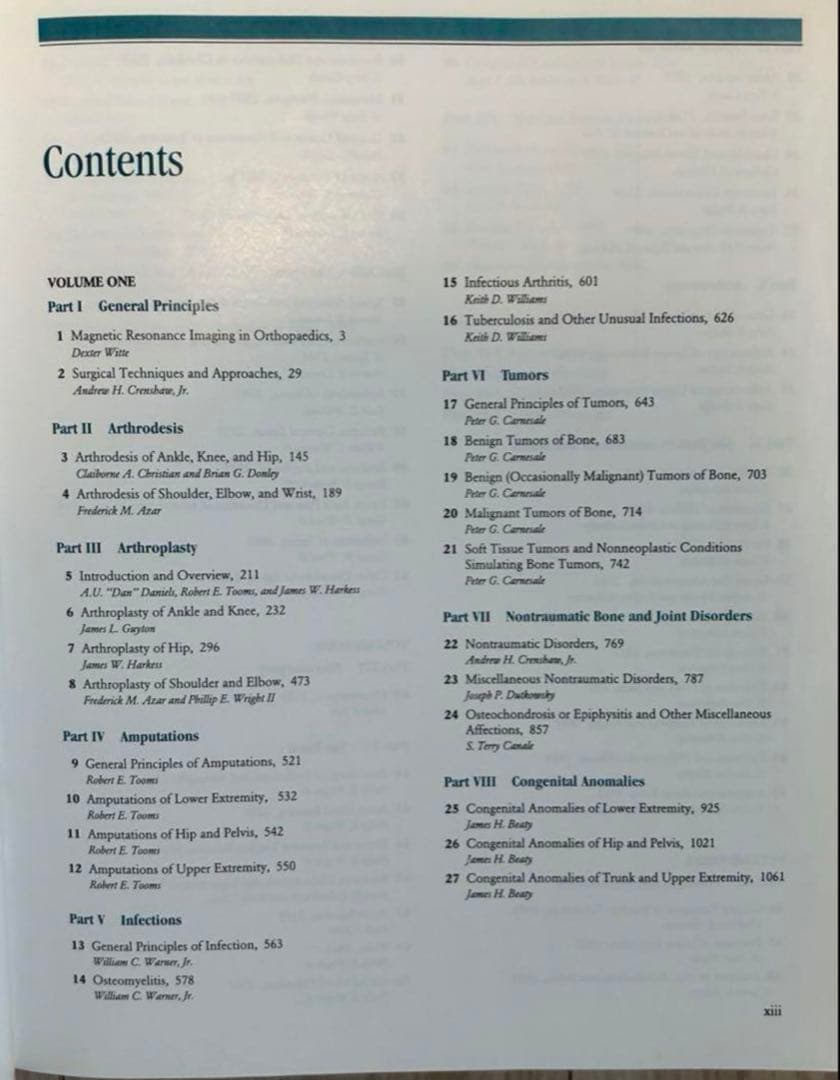 Campbell's Operative Orthopaedics 医学書　洋書