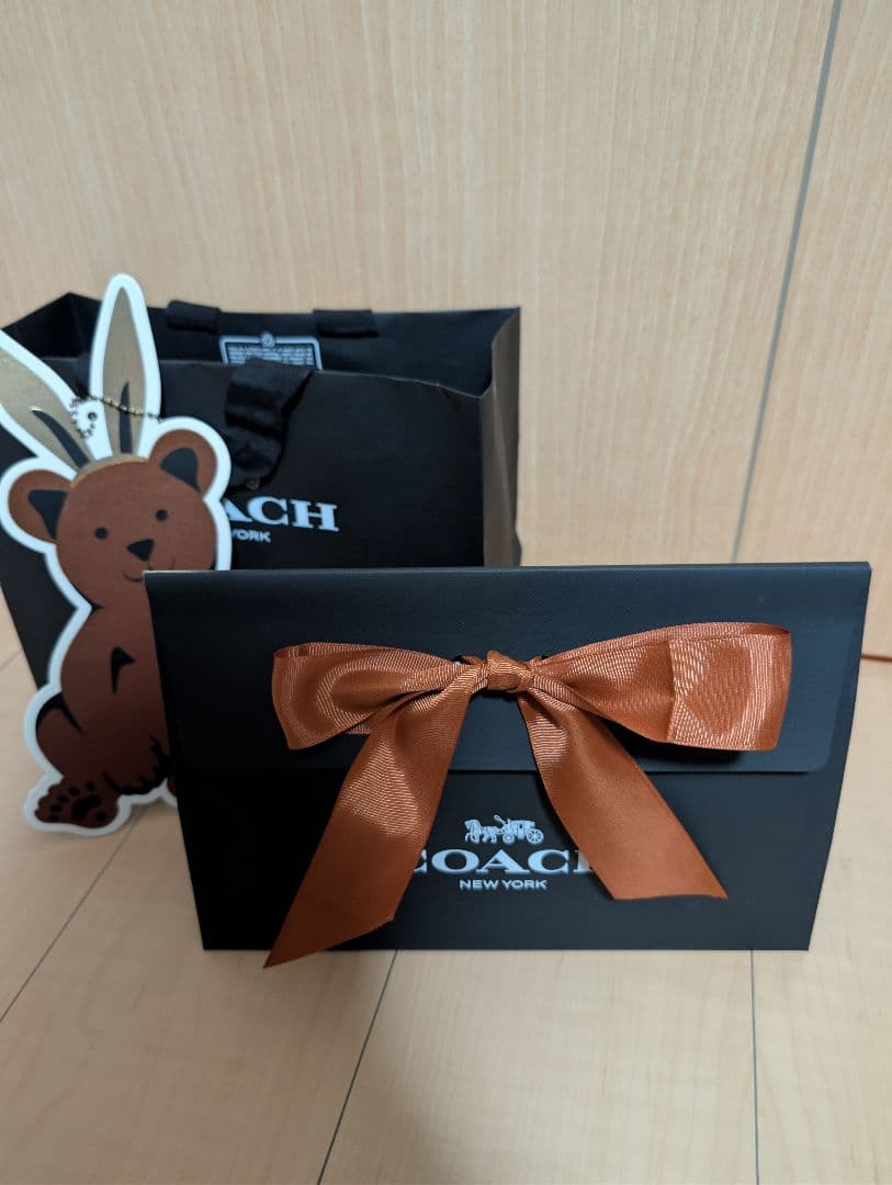 COACH ブラックレザー ヘアバンド