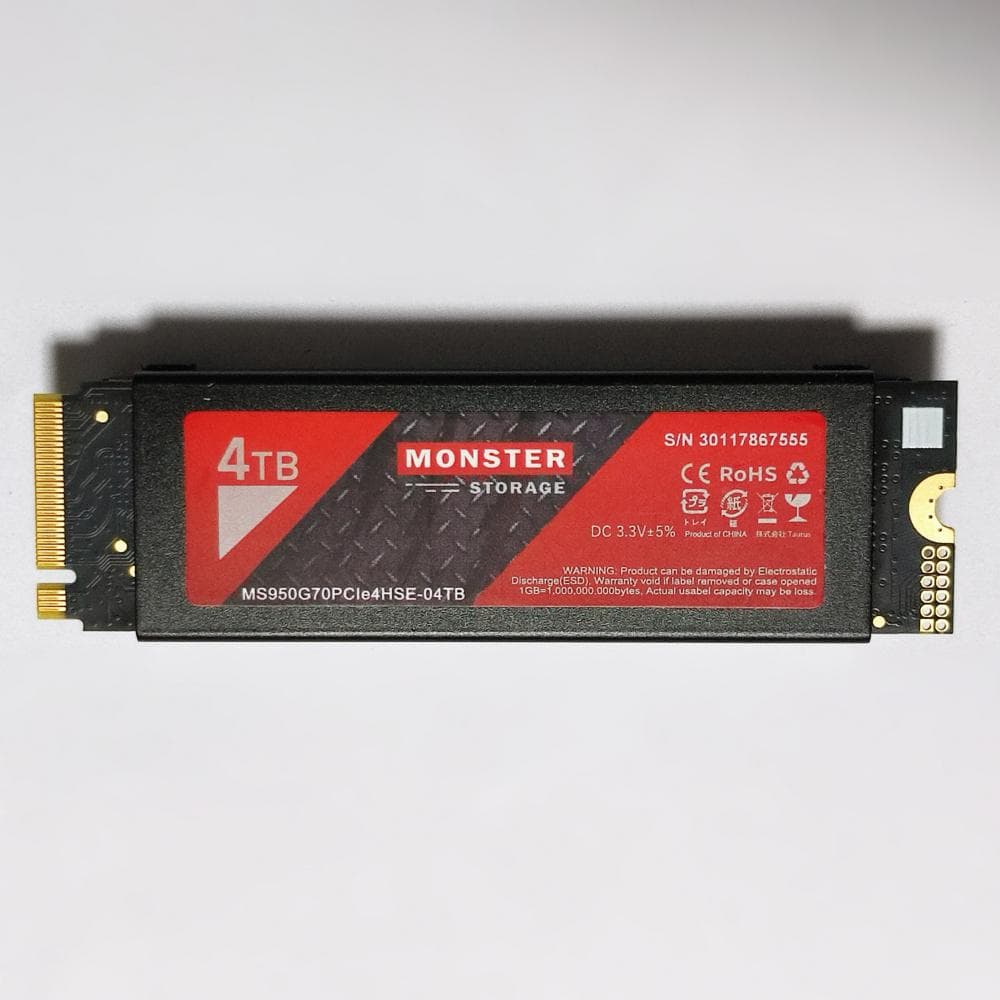 不動ジャンク Monster Storage SSD 4TB NVMe M.2