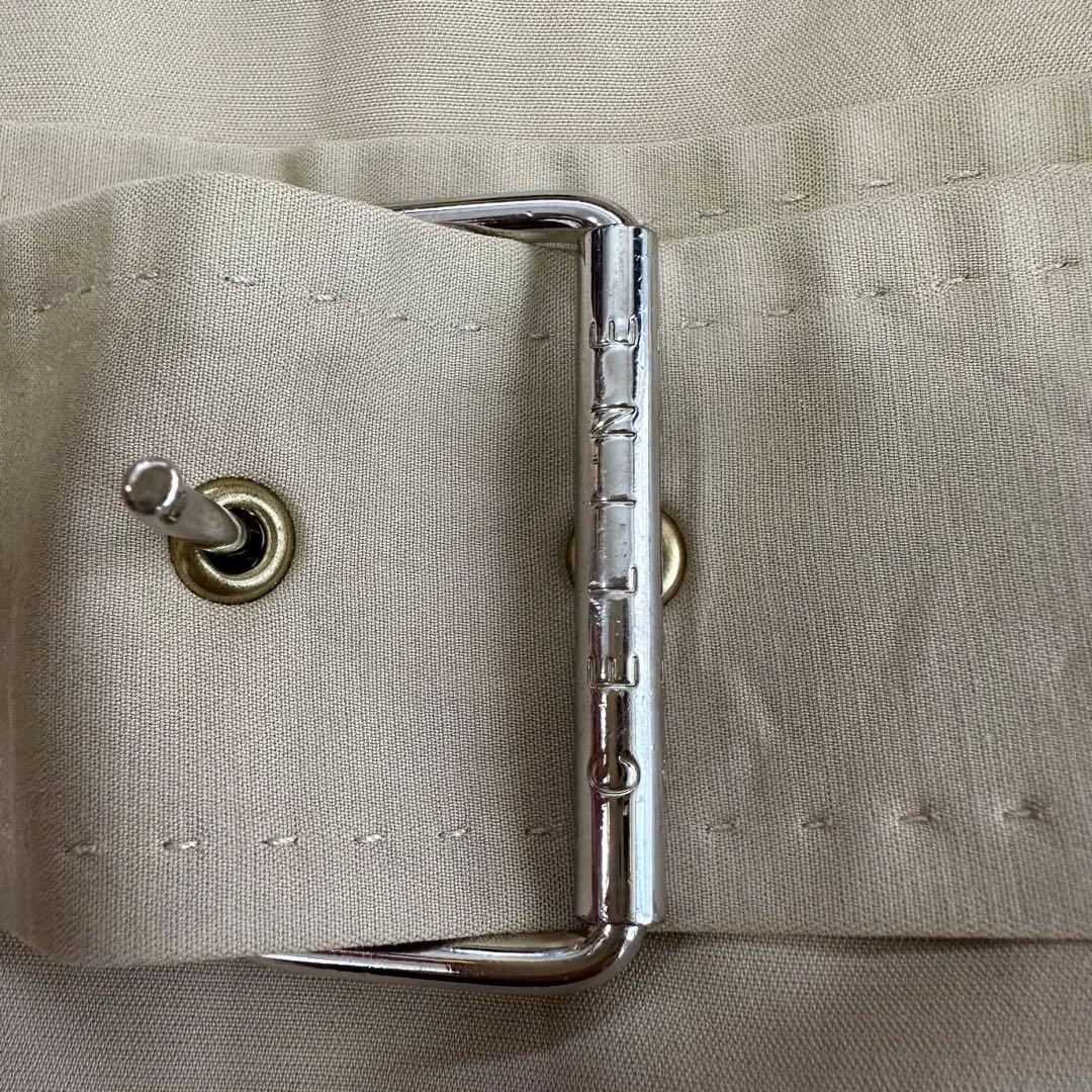 CELINE セリーヌ コットン ベージュ トレンチコート レディース ロゴ刺繍