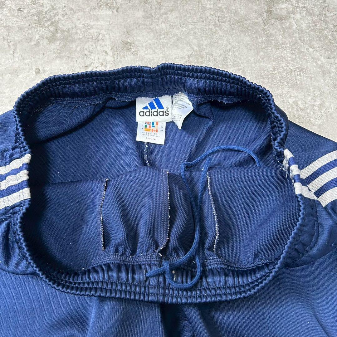 妖*魚様 y2k adidas トラックパンツ ワイド ネイビー パフォーマンス