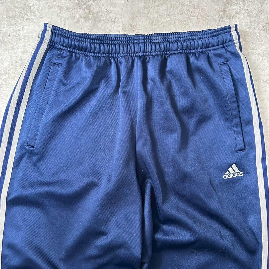 妖*魚様 y2k adidas トラックパンツ ワイド ネイビー パフォーマンス