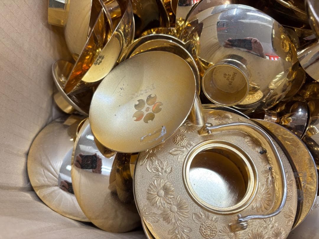 【ジャンク品】金杯まとめ売り 24KGP 金メッキ 総重量約12.65kg