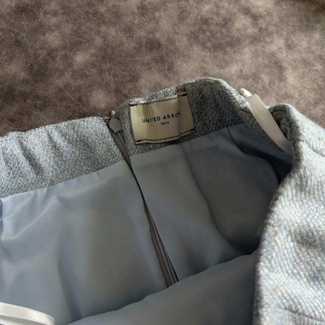 UNITED ARROWS メランジ ツイード タイトロングスカート