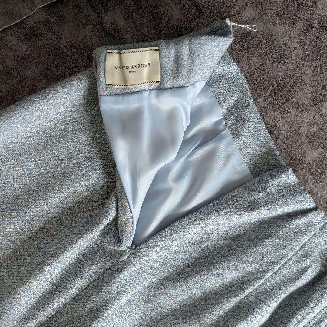 UNITED ARROWS メランジ ツイード タイトロングスカート