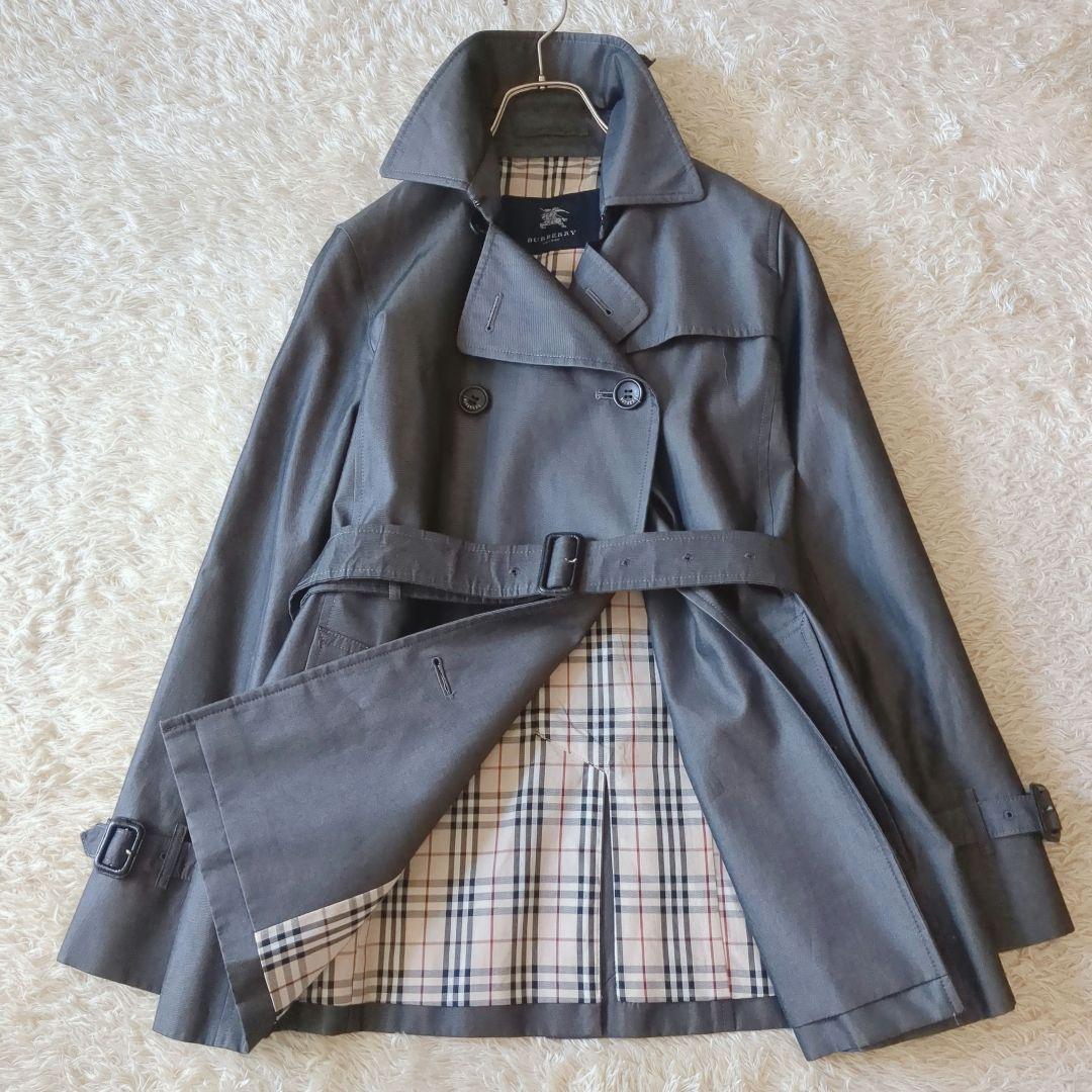 美品♥バーバリー ノバチェック トレンチコート ダブル　ベルト 9 M