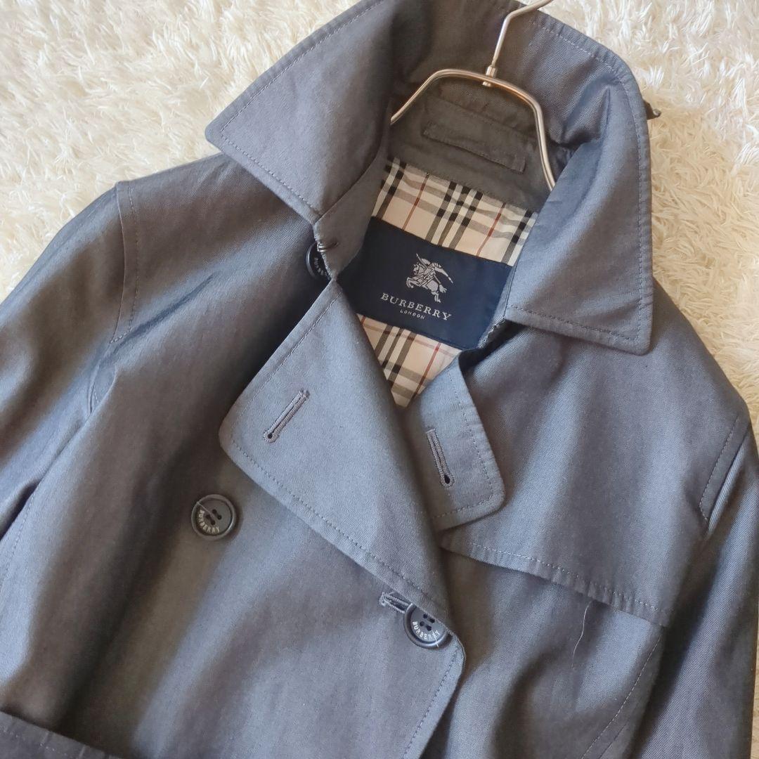 美品♥バーバリー ノバチェック トレンチコート ダブル　ベルト 9 M